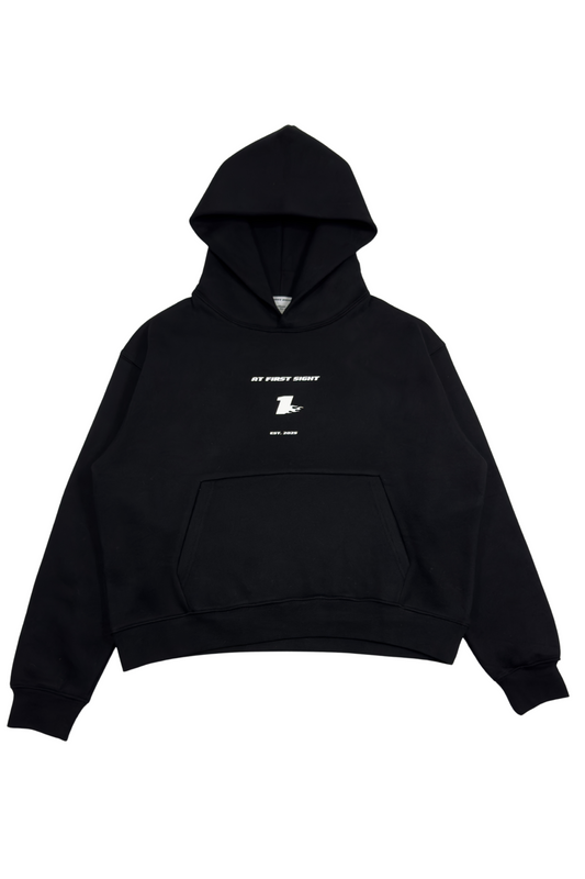 At First Sight Black Heavyweight Hoodie