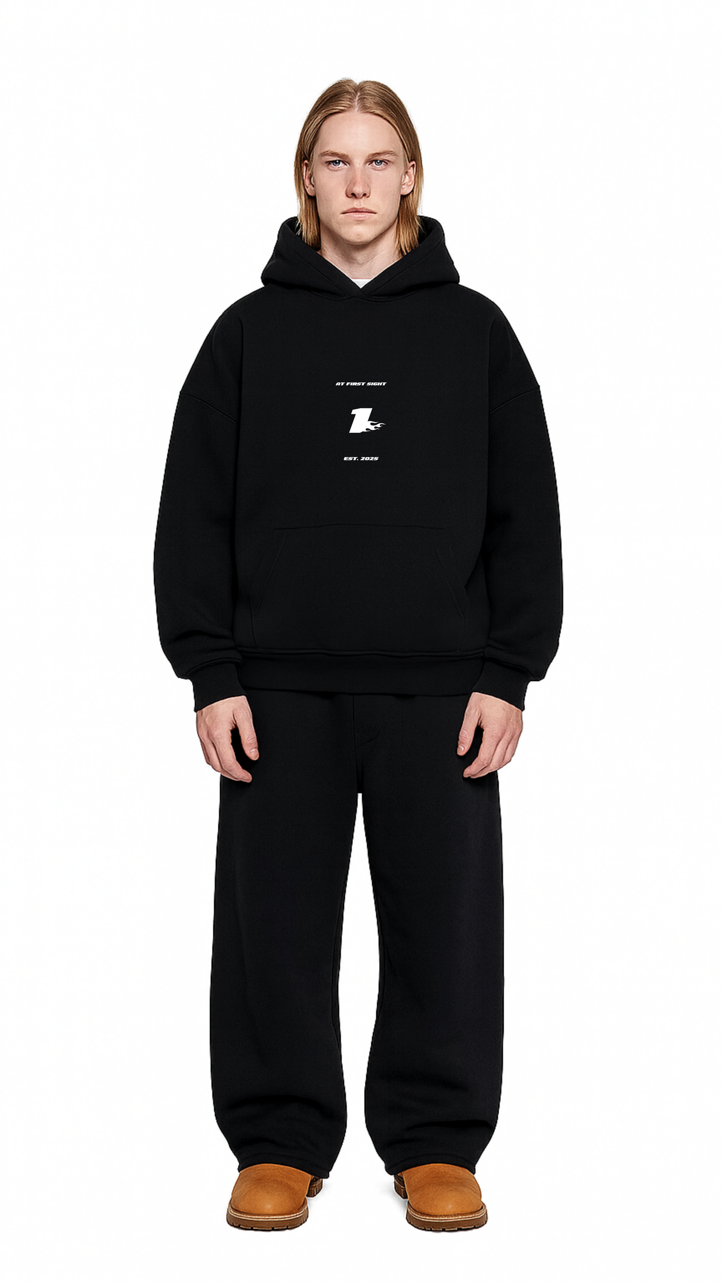 At First Sight Black Heavyweight Hoodie