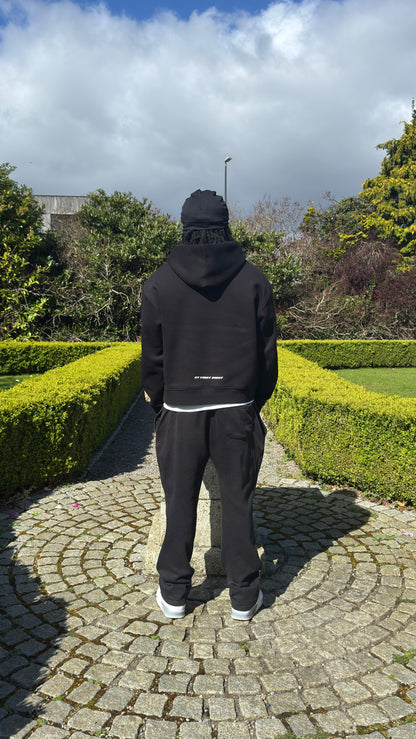 At First Sight Black Cropped Heavyweight Hoodie